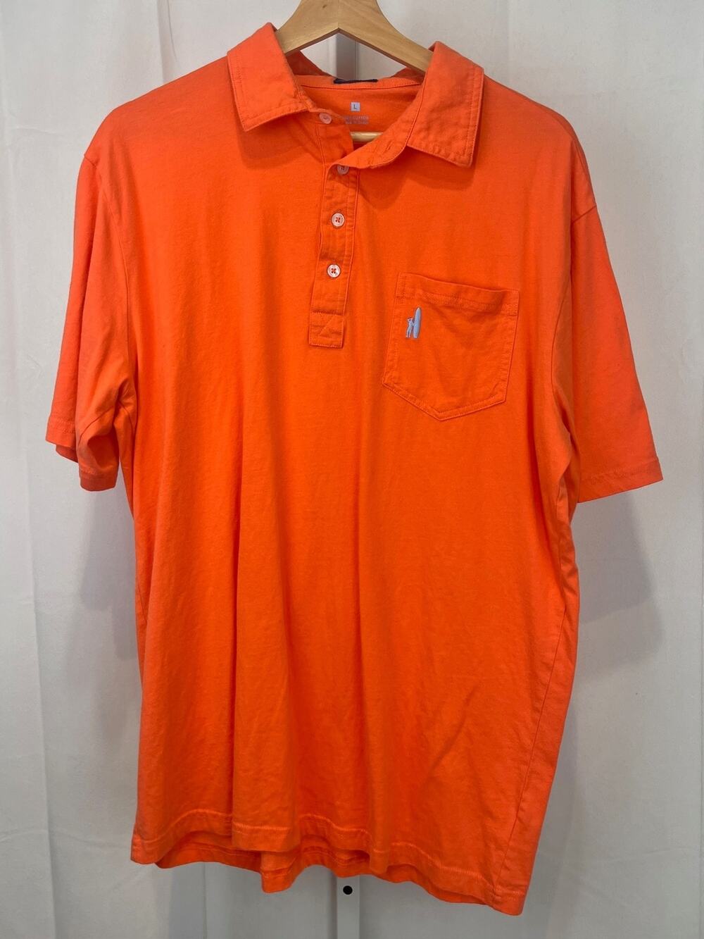 JOHNNIE-O Original Four Button Polo Shirt Short Sleeve JMPO1010 Sunburn Orange L
